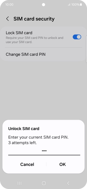 Key in your PIN and press OK. The default PIN is 1111.