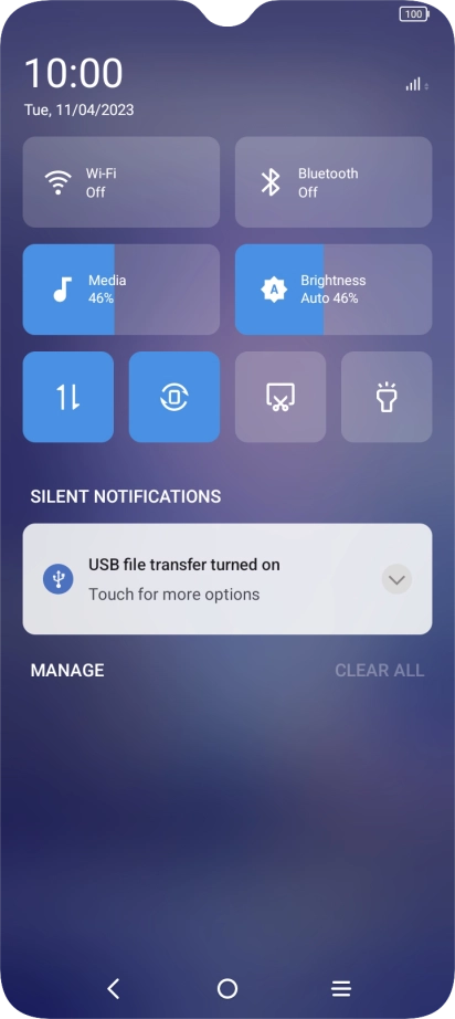 Press the drop down list.