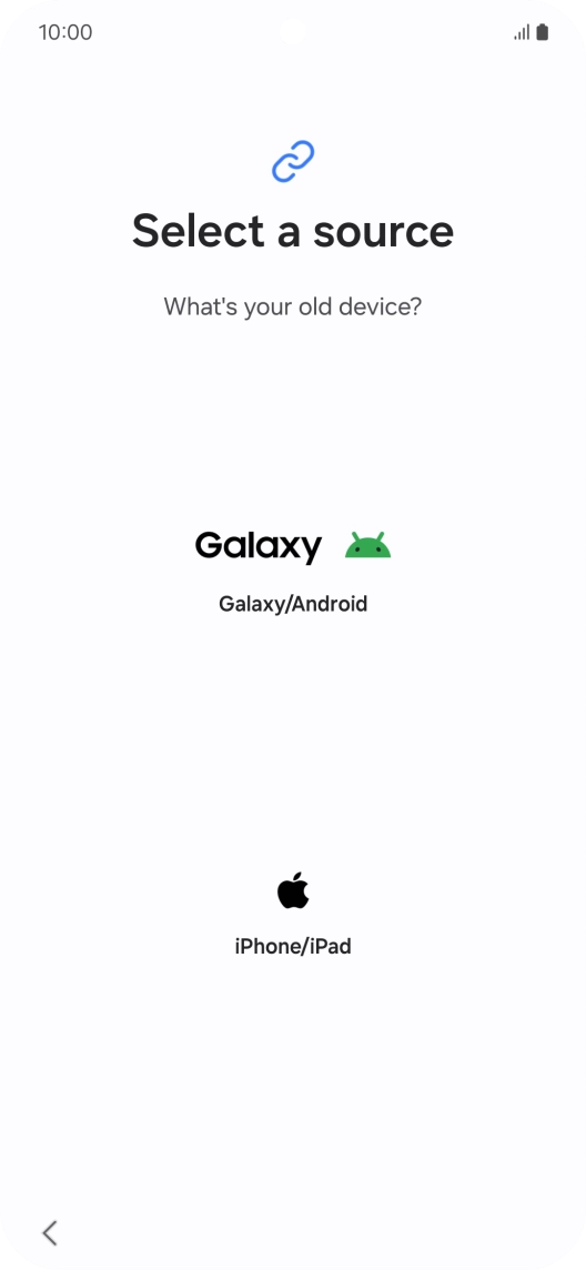 Press the required setting and follow the instructions on the screen to transfer the content from another phone.