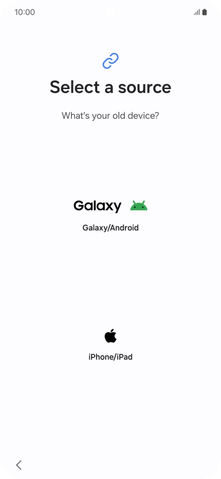 Press the required setting and follow the instructions on the screen to transfer the content from another phone.