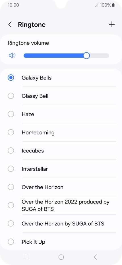 Press the required ring tones to hear them.