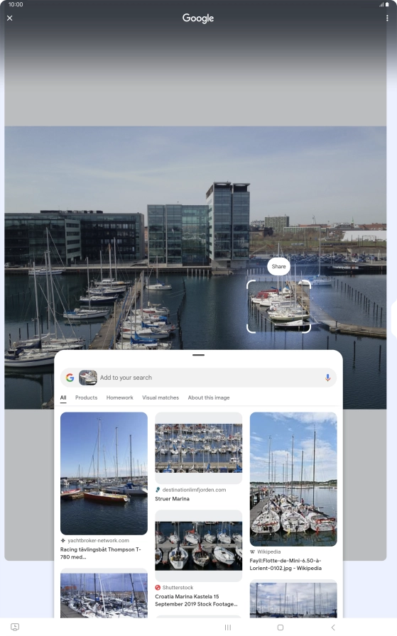 Follow the instructions on the screen to use the search results.