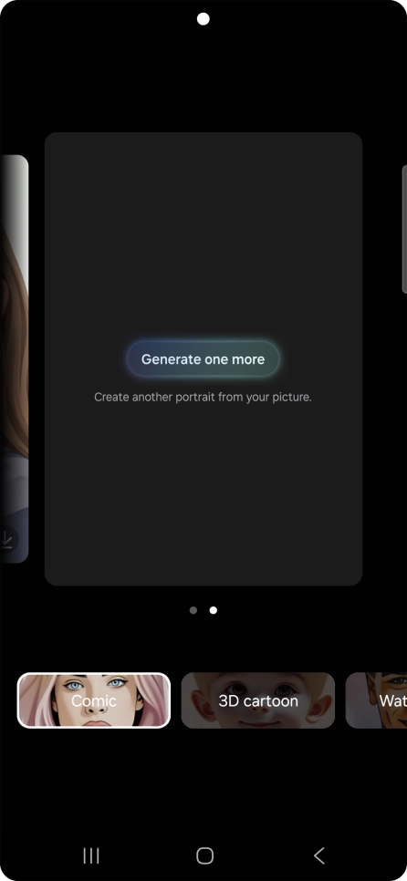 Press Generate one more to generate a new photo suggestion.