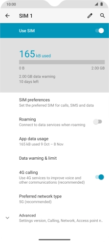 The total data usage is displayed.