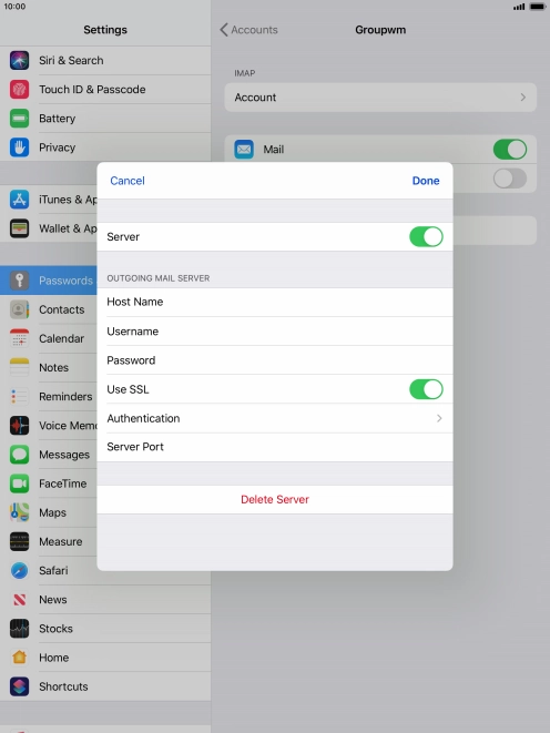 Press the indicator next to 