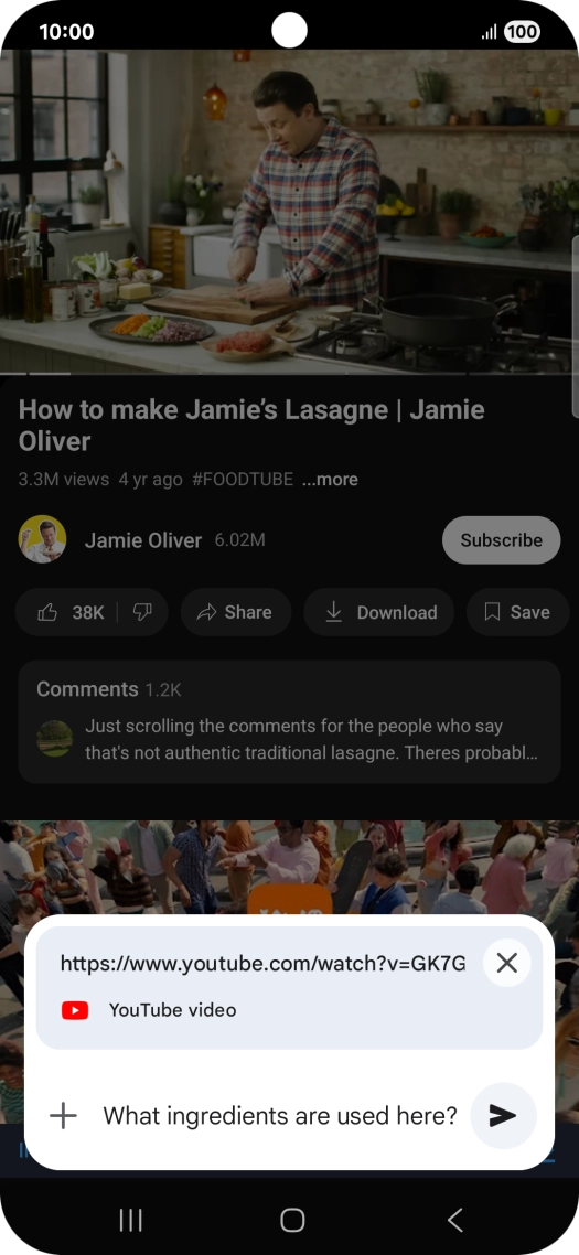 Follow the instructions on the screen to type or speak the required question for the video.