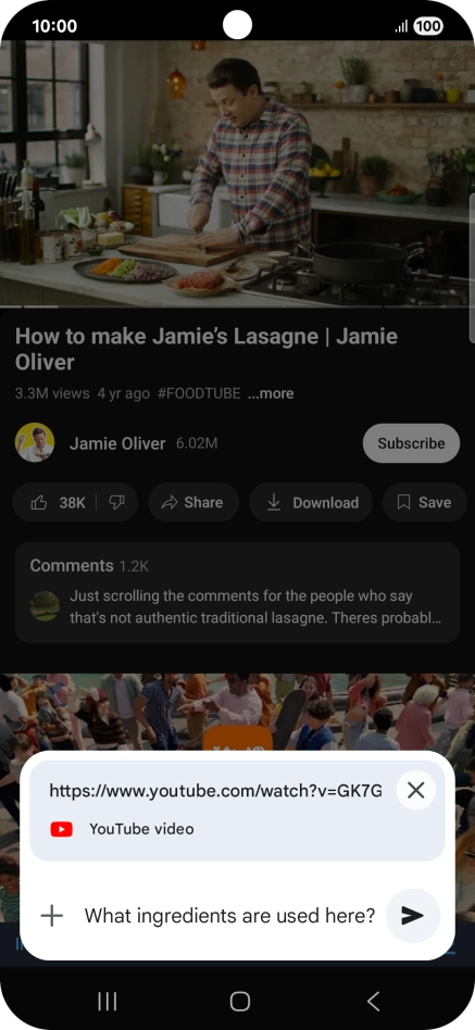 Follow the instructions on the screen to type or speak the required question for the video.