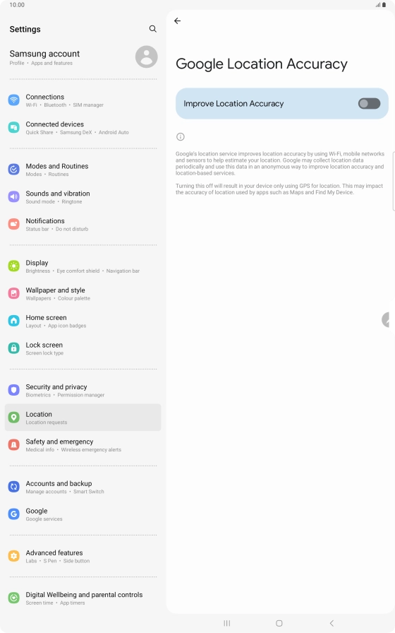 If you press the indicator next to 