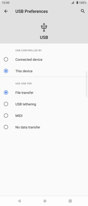 Press File transfer.