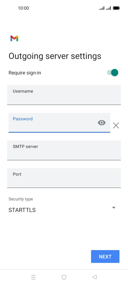 Press the field below 