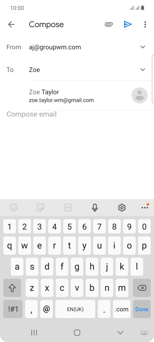 Press the required contact.