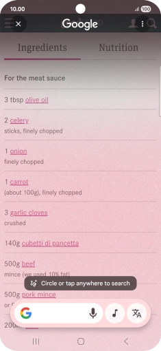 Press the translation icon.