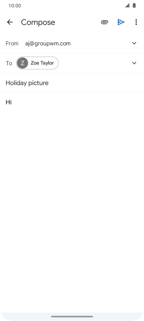 Press the attachment icon.