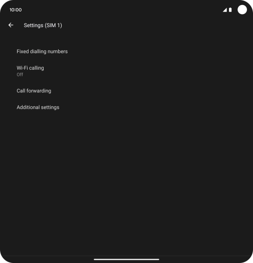 Press Additional settings.