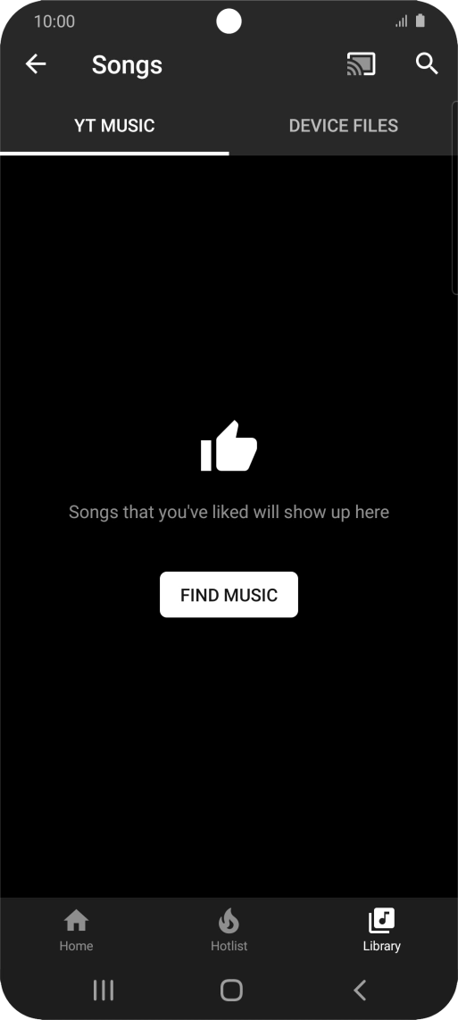 Press DEVICE FILES and go to the required audio file.