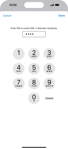 Key in your PIN and press Done. The default PIN is 1111.
