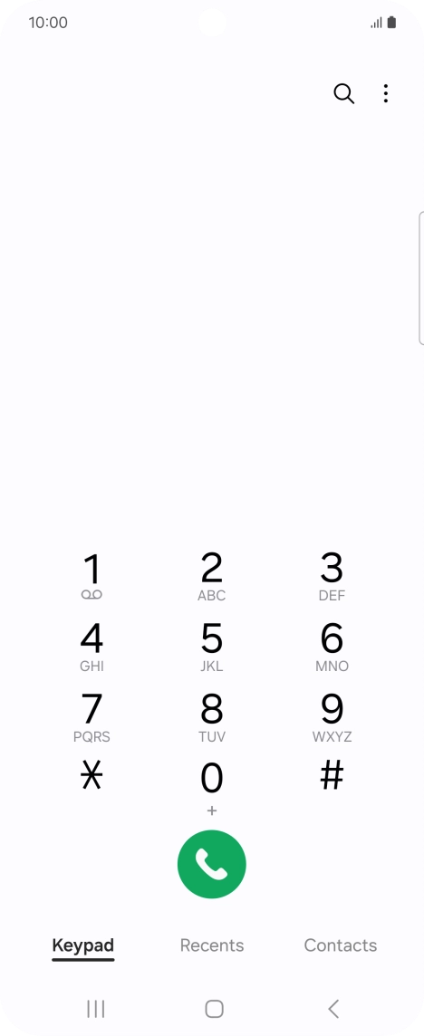 Press the menu icon.