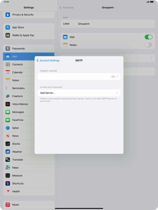 Press the field below 