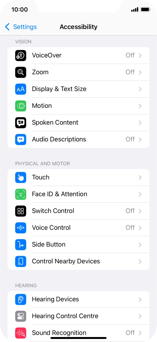 Press the required category below 