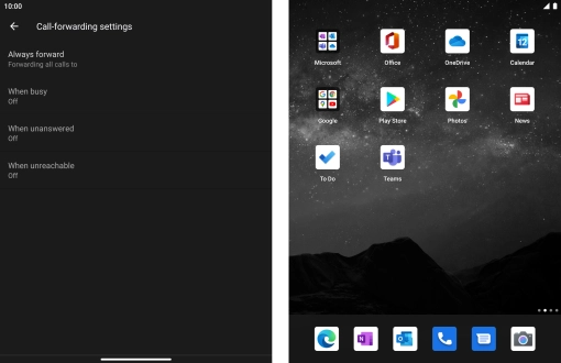Press the required divert type.