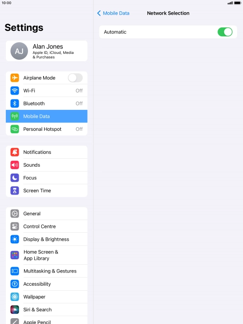 Press the indicator next to 