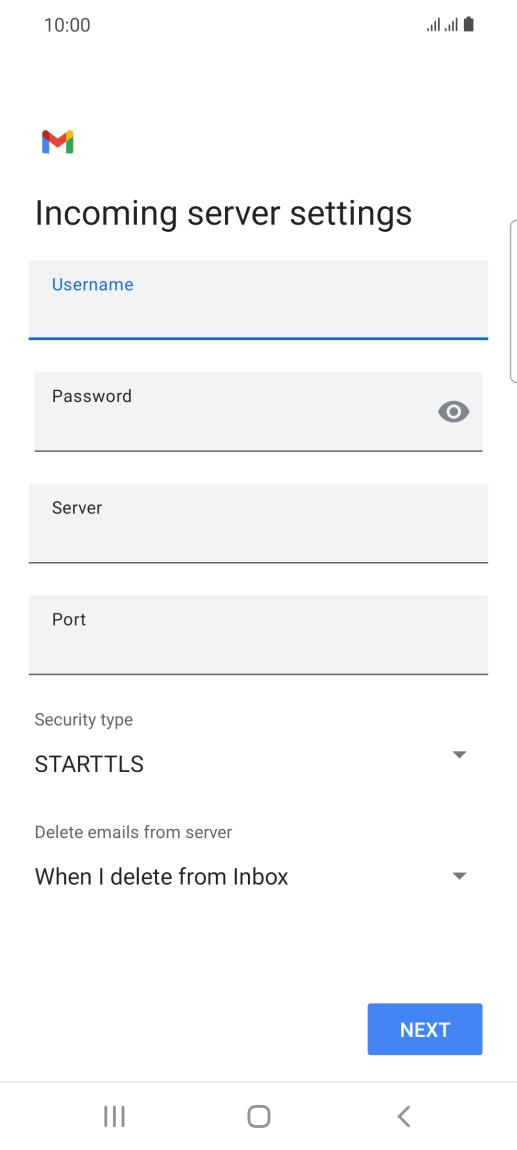 Press the field below 