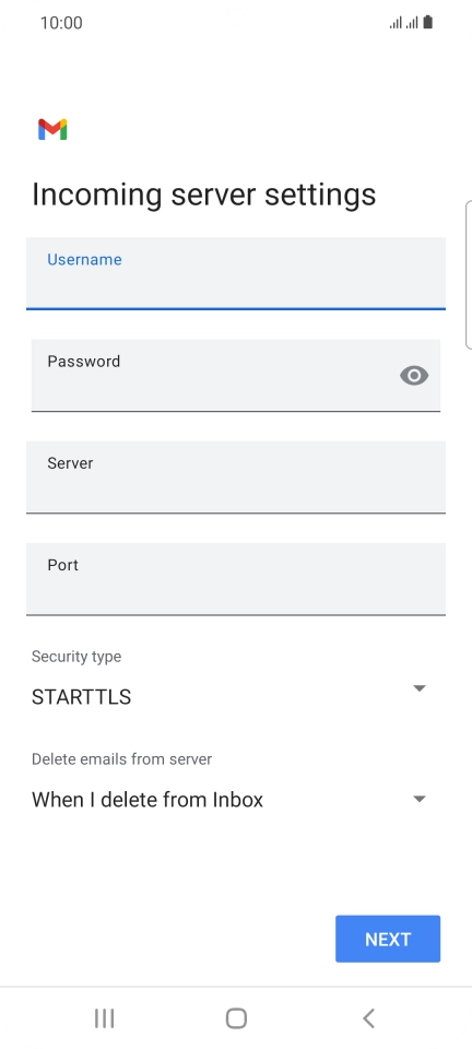 Press the field below 