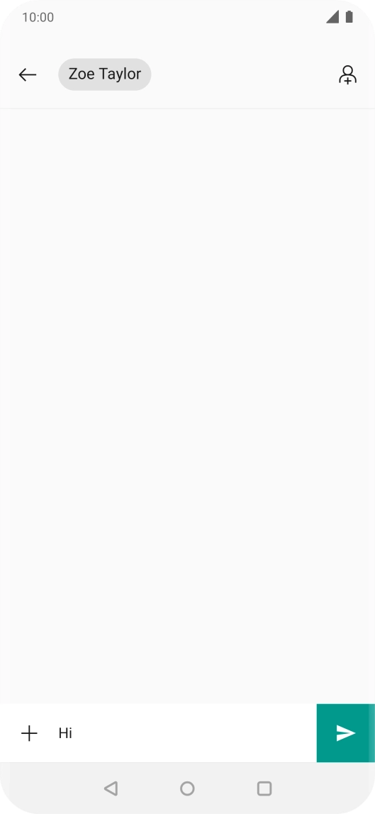 Press the send icon when you've finished your SMS.