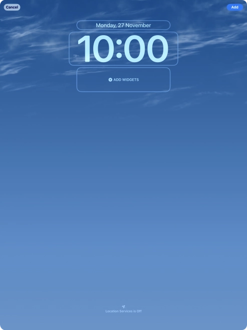 To customise the way the lock screen date is displayed, press the date widget and follow the instructions on the screen to find the required widget display mode.