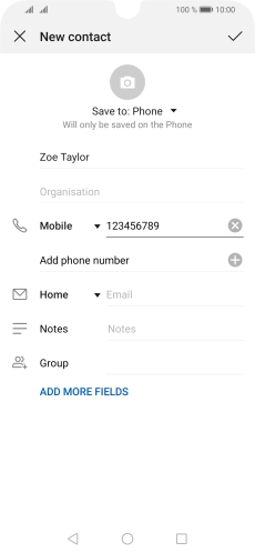 Press the confirm icon.