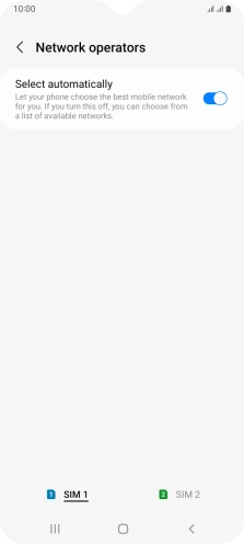 Press the required SIM.