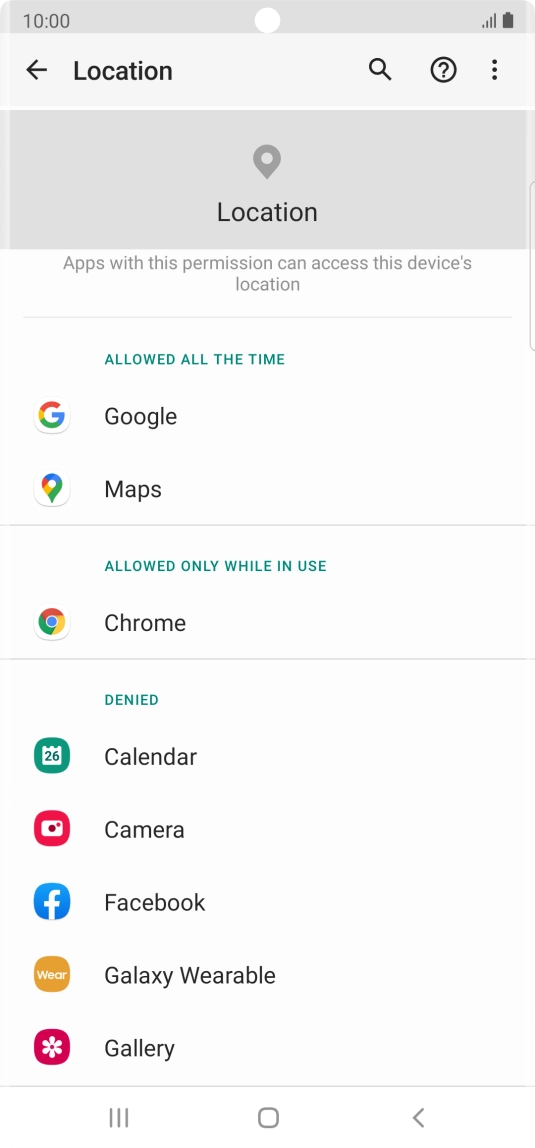 Press the required app.