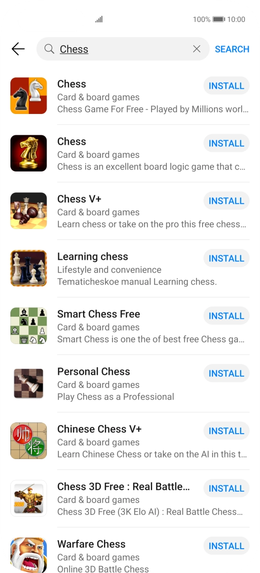 Press the required app.