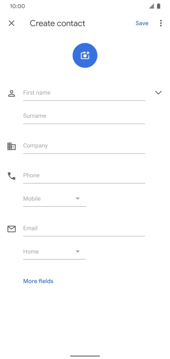 Press First name and key in the required first name.