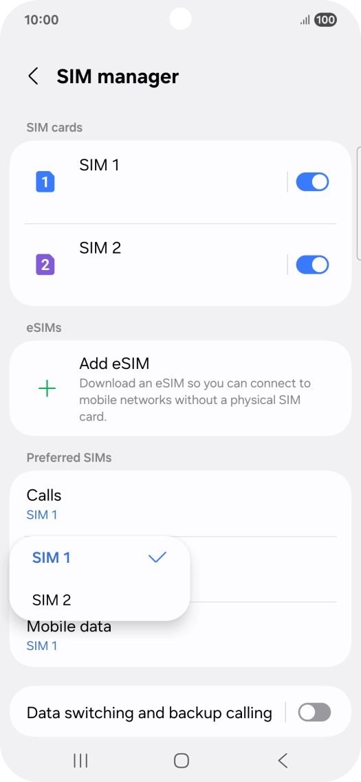 Press the required price plan.