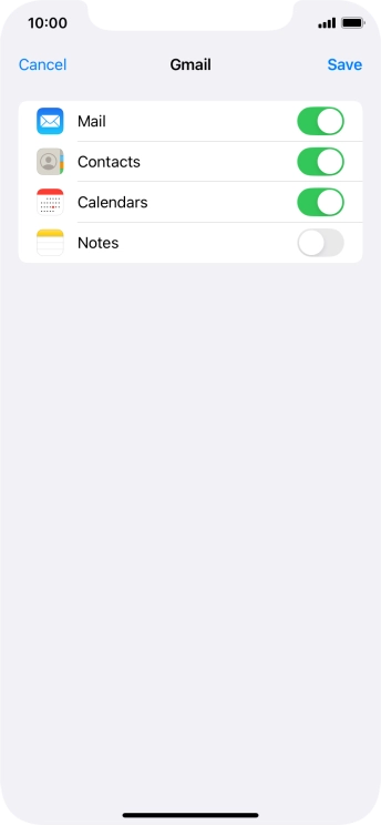 If this screen is displayed, you email account has been recognised and set up automatically. Follow the instructions on the screen to key in more information and finish setting up your phone.