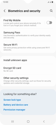 Press Other security settings.