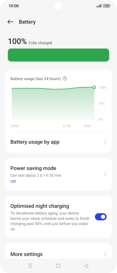 Press Power saving mode.
