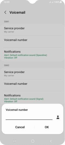Key in +447953222222 and press OK.