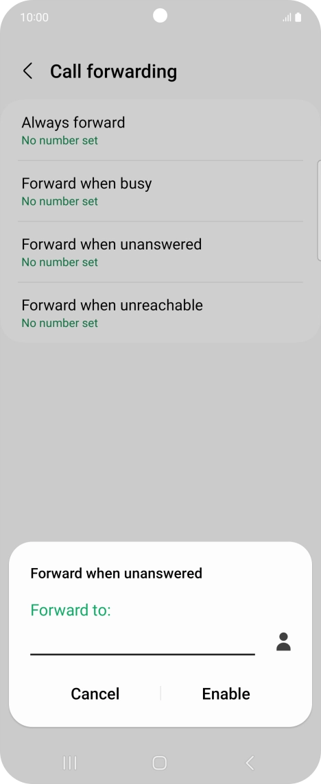 Key in +447953222222 and press Enable.