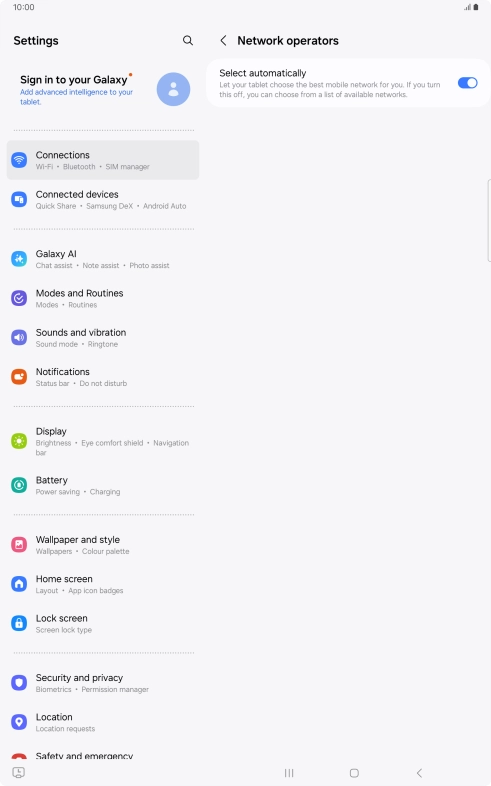 Press the indicator next to 