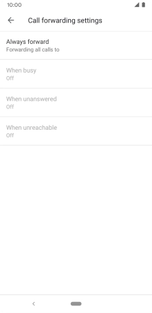 Press the required divert type.