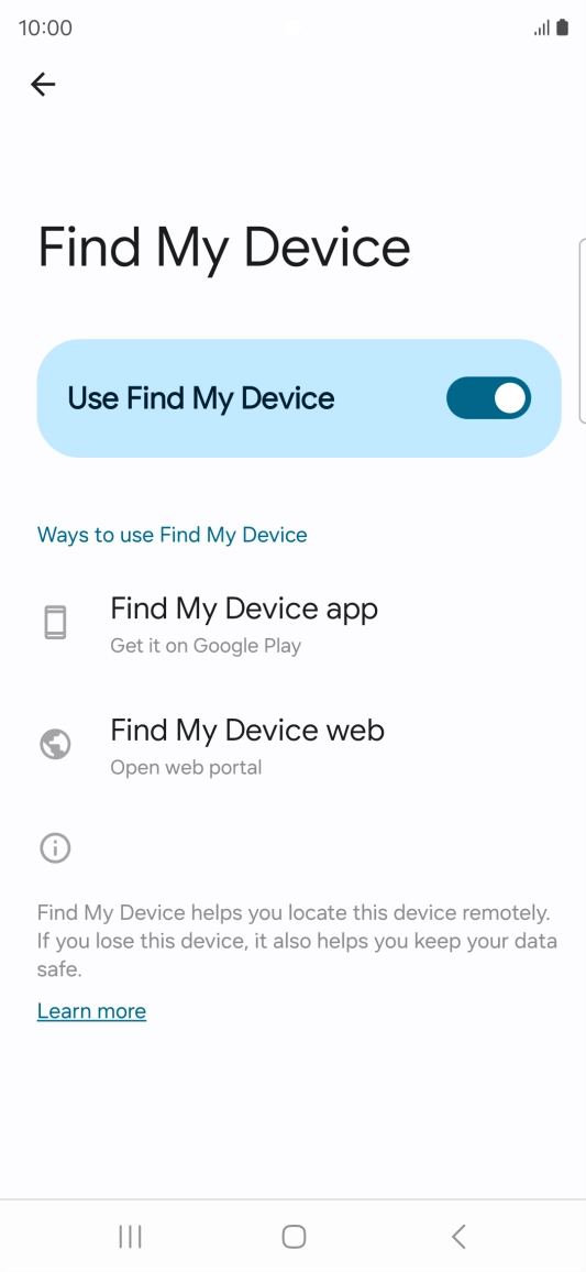 Press the Home key to return to the home screen.