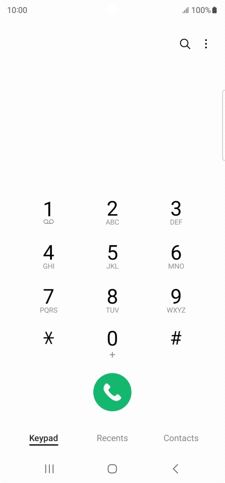 Press the menu icon.