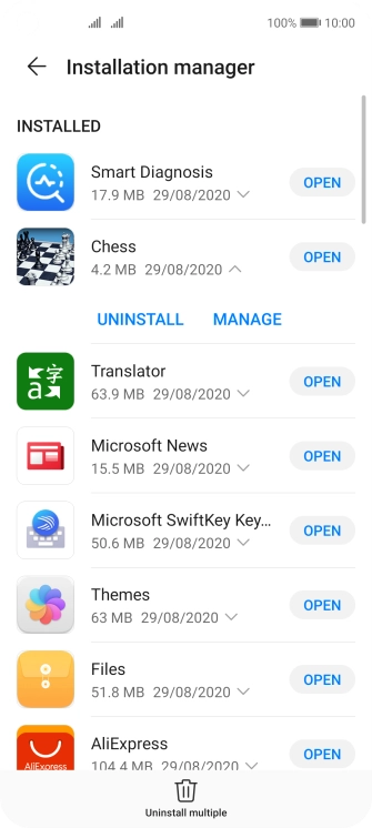 Press UNINSTALL.