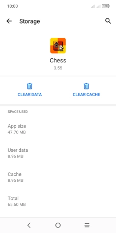 Press CLEAR CACHE.