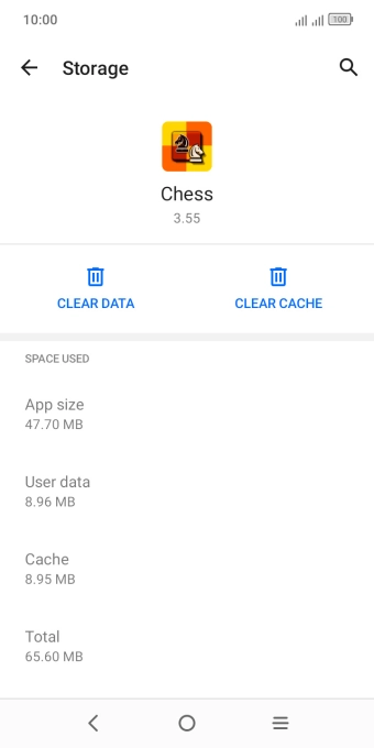 Press CLEAR CACHE.