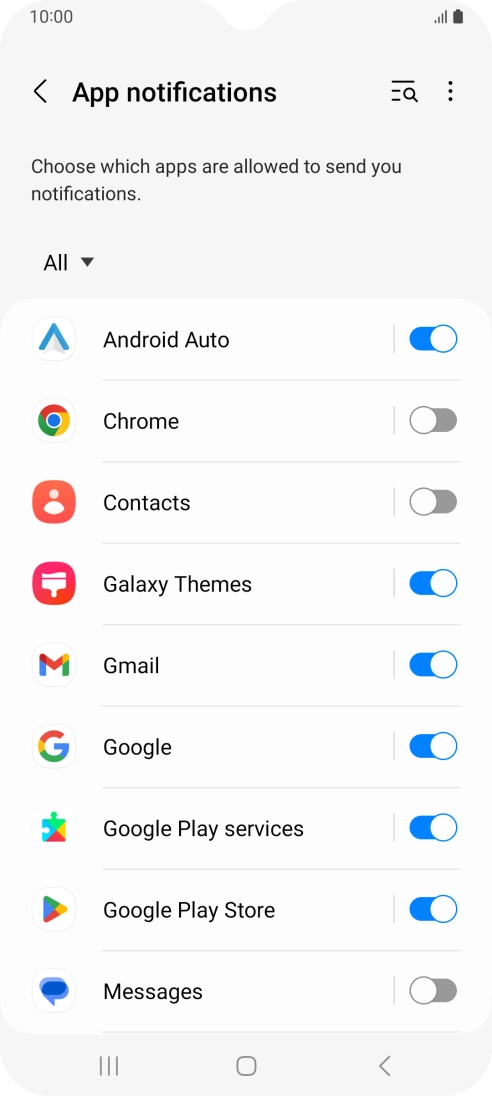 Press the drop down list.