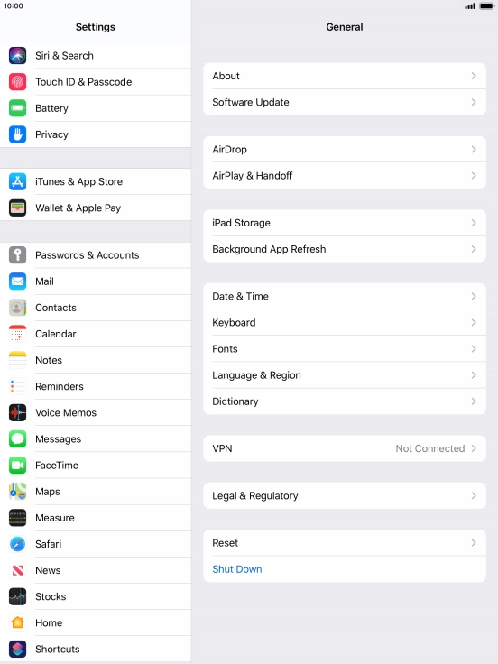 Press iTunes & App Store.