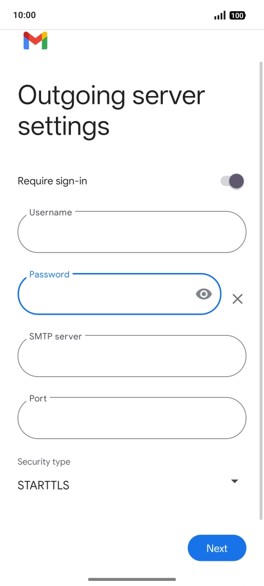 Press the field below 